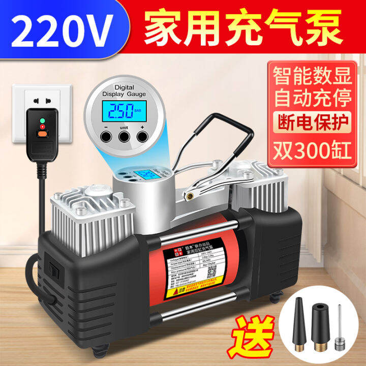 220V Household Air Pump Double Cylinder High Pressure High Power Air