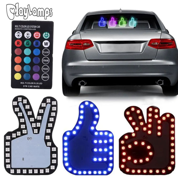 Newest LED Illuminated Gesture Light Car Finger Light With Remote