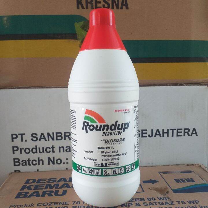 Obat Rumput Roundup 486 Sl 1 Liter Pembasmi Rumput Liar Sampai Akar