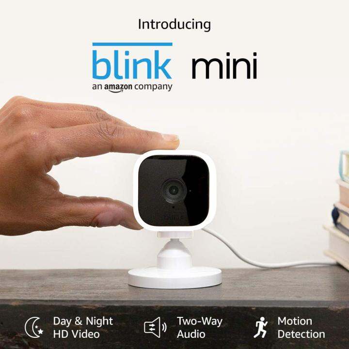 Amazon Blink Mini – Compact Indoor Plug-in Smart Security Camera, 1080 ...