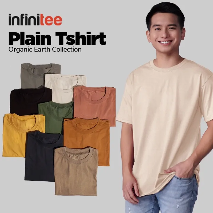 Infinitee Plain Tshirt For Men Organic Earth Color Khaki Brown Clay ...