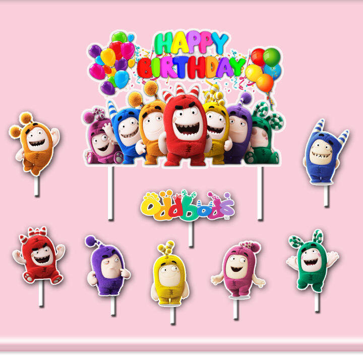 Cake Topper Oddbods happy birthday | Lazada Indonesia