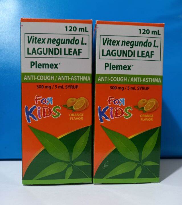 PLEMEX LAGUNDI LEAF FOR KIDS 300MG / 5ML 120 ML SYRUP ORANGE FLAVOR