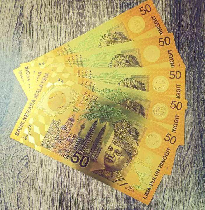 Malaysia Note Sukom 50 Commemorative Gold Foil Note金箔钞 | Lazada