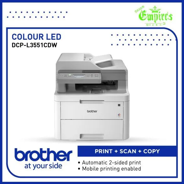 Brother DCP-L3551cdw all in one wireless color laser printer | auto 2 ...