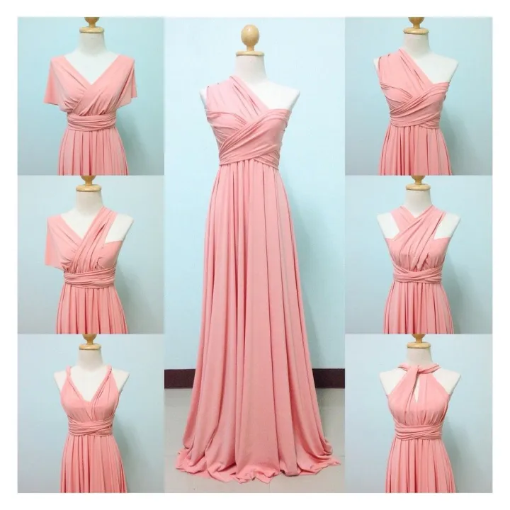 coral peach infinity dress