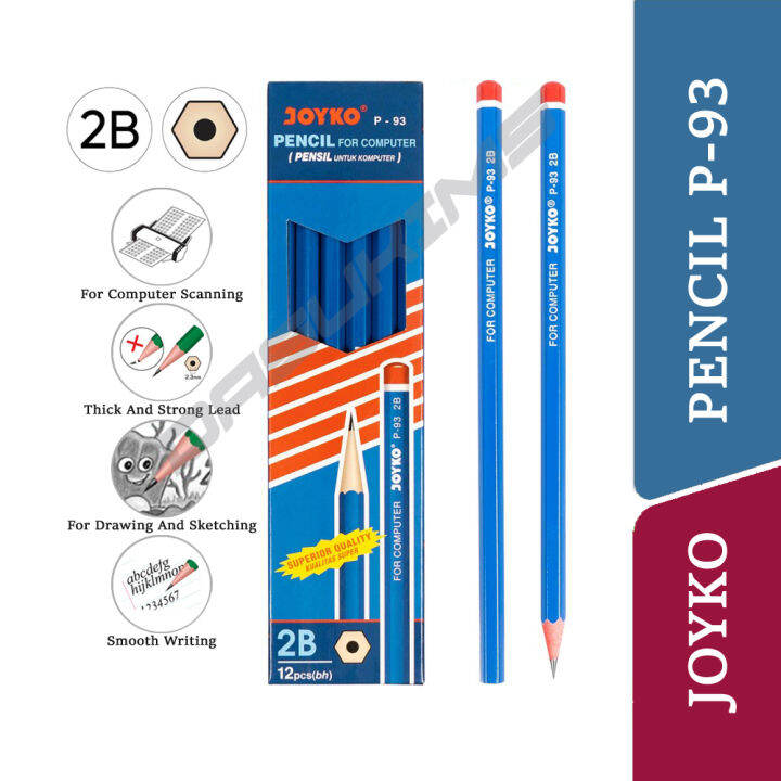 Pensil Joyko 2B 1 BOX 12 PCS Pencil P-93 | Lazada Indonesia