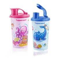 Tupperware Aqua Friends Tumbler 330ml แก้วน้ำทัพเพอร์​แวร์​ สดใส น่ารัก เหมาะกับเด็กน้อยวัยซน มีฝาเปิดปิด ป้องกันน้ำหก