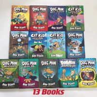 Dog Man 13 books hardcover,English funny full-color comics book for kids