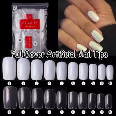 เล็บปลอม เล็บพีวีซียาวกลาง เล็บยาวกลาง Fake Full Cover Artificial Nail Tips