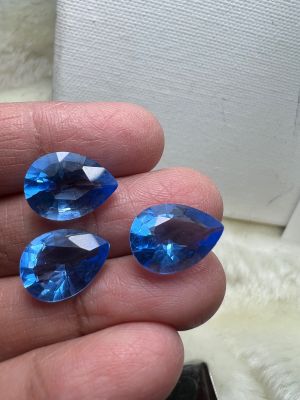 Lab Blue Topaz Pear 10x14mm- 14cts(3pcs)