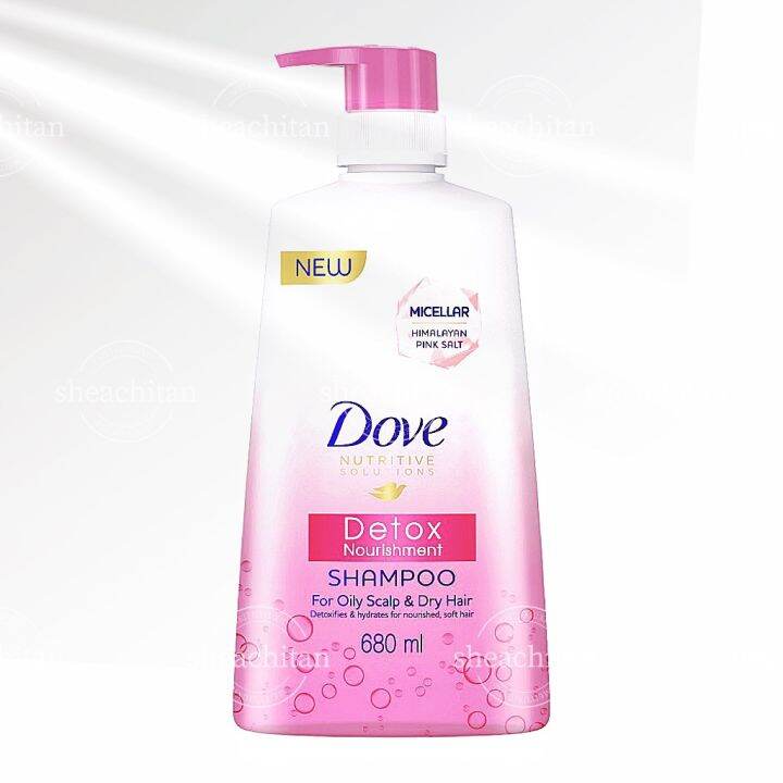 Dove Micellar Pink Salt Shampoo Detox Nourishment 680ml Lazada