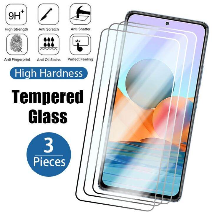 3PCS Tempered Glass for Redmi Note 10 12 11 9 8 7 Pro Plus 5G 11S 10S