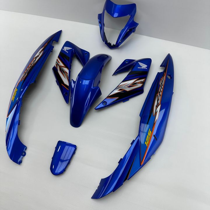 ชุดสี-แฟริ่ง-เปลือกรถ-sonic-โซนิคตัวใหม่-สีน้ำเงินล้วน-รวม-7-ชิ้นติดลายสติ๊กเกอร์ฟรี