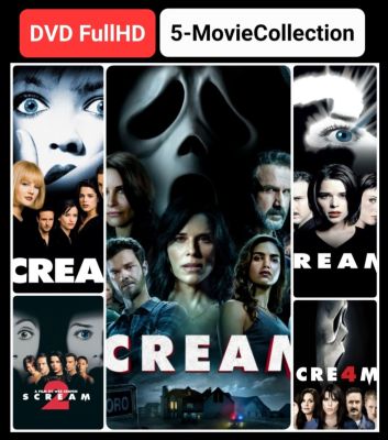 [DVD HD] หวีดสุดขีด ครบ 5 ภาค-5 แผ่น Scream 5-Movie Collection #หนังฝรั่ง #แพ็คสุดคุ้ม (ดูพากย์ไทยได้-ซับไทยได้)