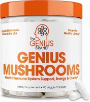 Genius Mushroom - Lions Mane, Cordyceps and Reishi - Immune System Booster &amp; Nootropic Brain Supplement