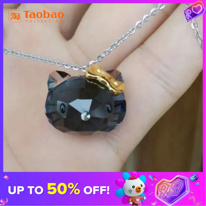 Austria Crystal Hello Kitty Cat Cute Hello Kitty Head Crystal Necklace Austria Crystal Hello Kitty Cat Cute Hello Kitty Head Crystal Necklace