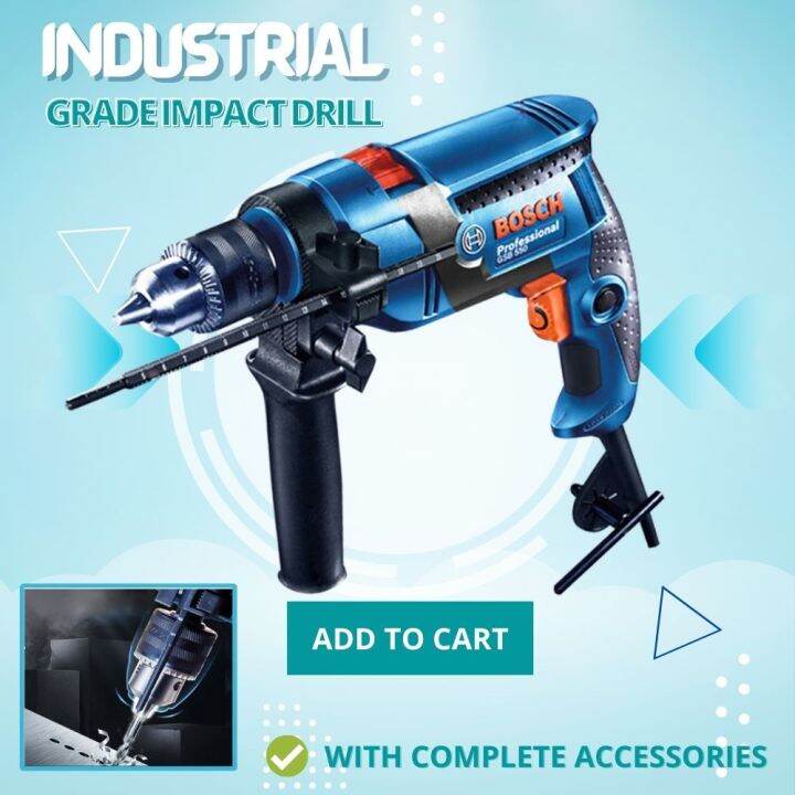 Industrial Grade Impact Drill B O S C H 800w Heavy Duty Electric Light ...