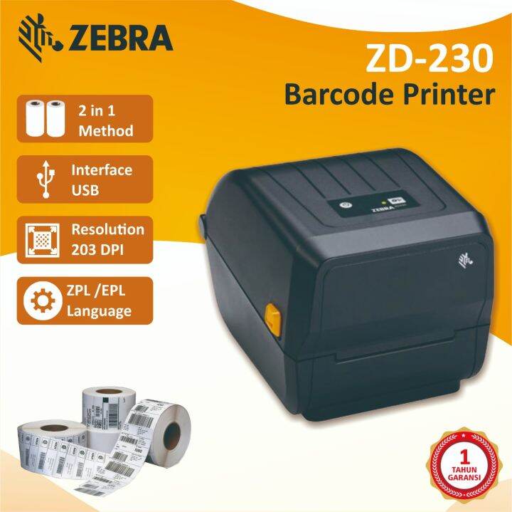 PRINTER BARCODE ZEBRA ZD230 / PENGGANTI ZEBRA GT820 / BARCODE ZD230
