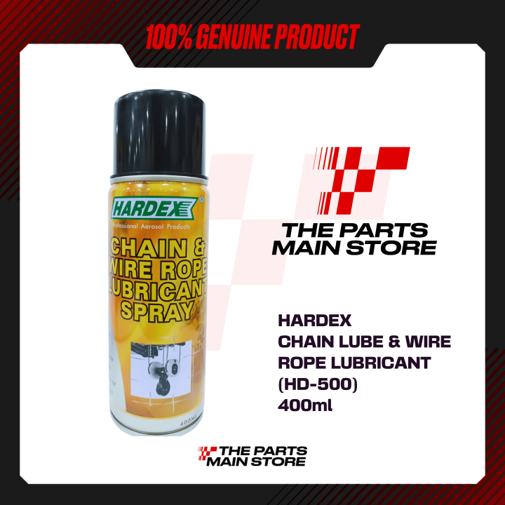 HARDEX CHAIN LUBE CHAIN & WIRE ROPE LUBRICANT SPRAY (HD500) 400 ML