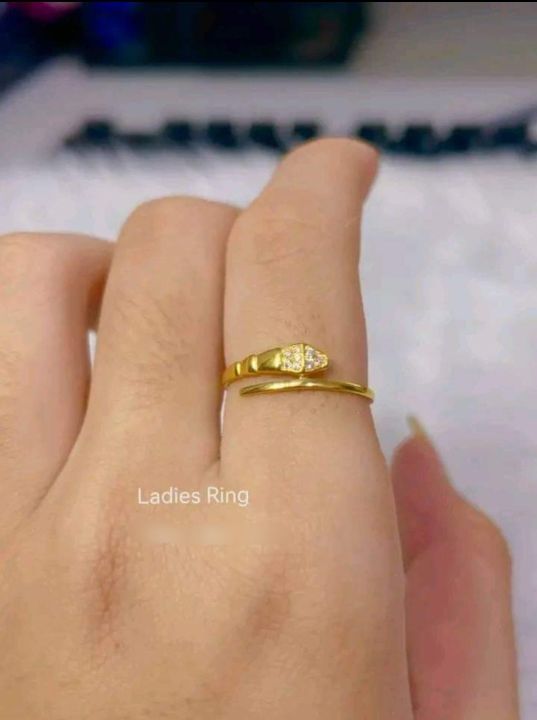 Pawnable 18k Saudi gold Lightweight Snake ring | Lazada PH