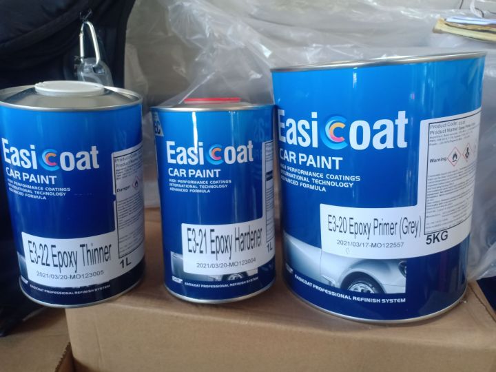 EASICOAT E3-20 Epoxy primer gray with epoxy hardener and epoxy thinner ...