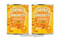 (Free shipping) (x2 Cans) Heinz Spaghetti in Tomato Sauce 400 g ไฮนซ์ สปาเก็ตตี้ในซอสมะเขือเทศ 400 กรัม