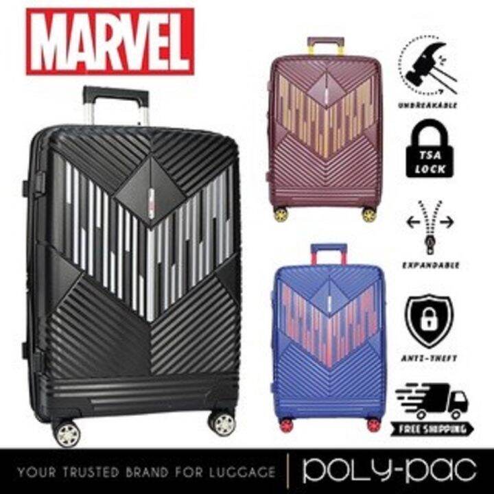 Marvel by Poly Pac 20" 24" 28" UNBREAKABLE PP Travel Trolley Hard Case