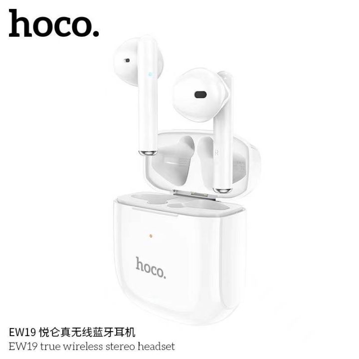 sy-new-hoco-ew19-yuelun-ชุดหูฟังบลูทูธไร้สายที่แท้จริงรองรับการโทรผ่านโทรศัพท์มือถือและการฟังเพลง-มาใหม่ค่ะ