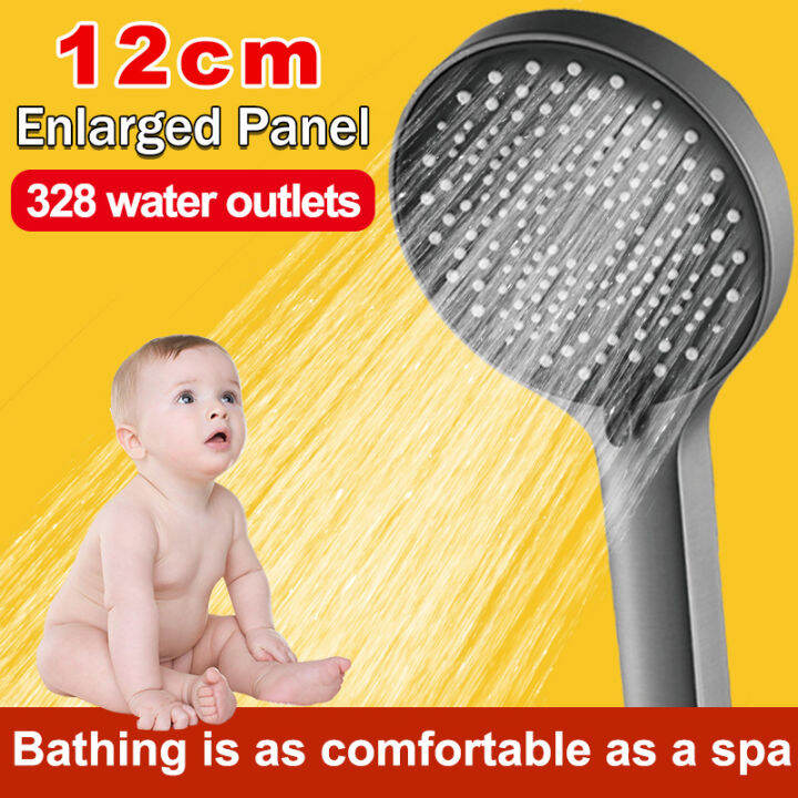 Handheld Shower Head High Pressure 3 Spary Setting With Hose Holder Set