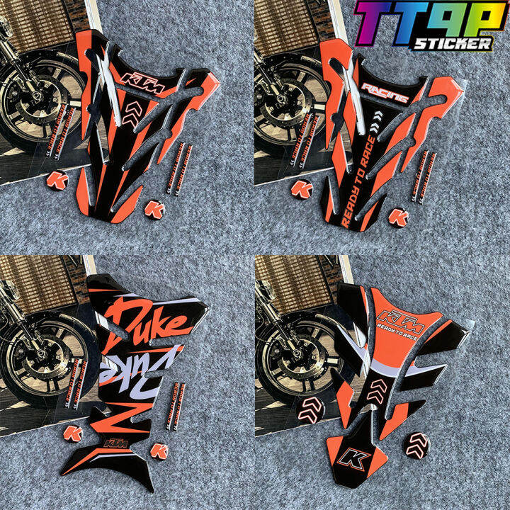 Ktm Motorcycle Modified New 3d Resin Gel Fuel Tank Sticker Non Slip