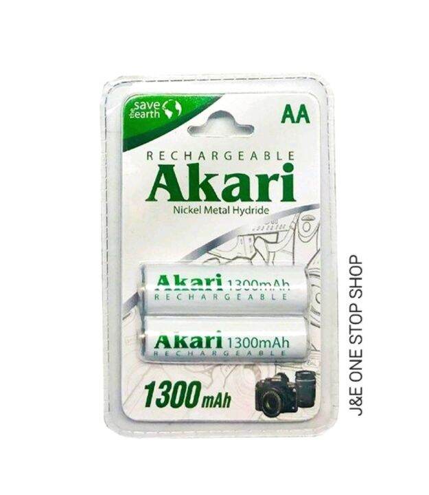 Akari Rechargeable Battery AA (ARB1300MHBP2) Lazada PH