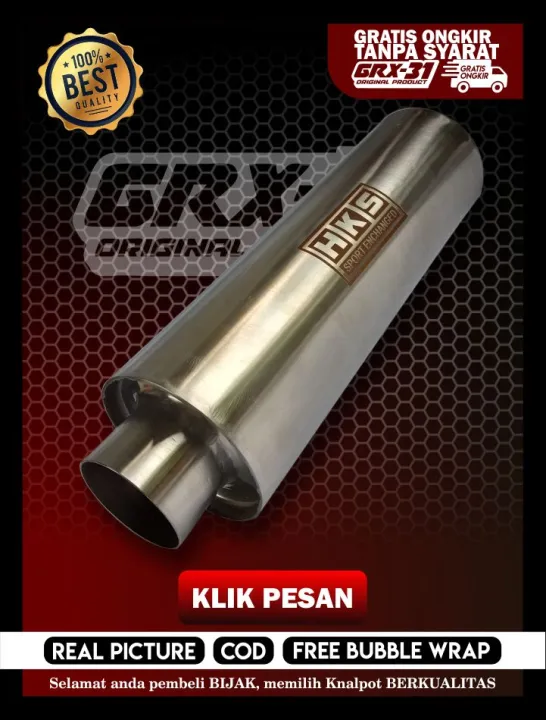 Resonator Mobil HKS Stainless Steel Lazada Indonesia