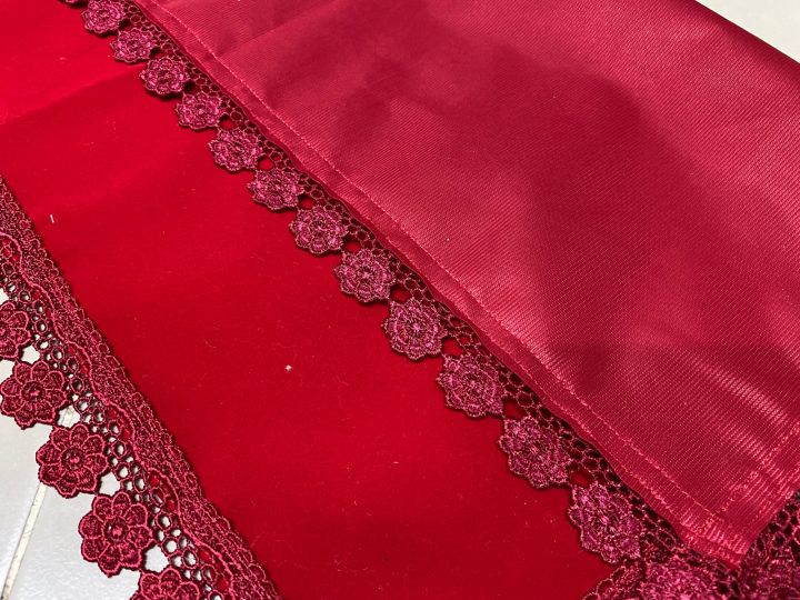 ผ้ารองฐานพระ-ผ้ารองพาน-ผ้าแดงกำมะหยี่-ผ้าแดง-ผ้าแดงรองวัตถุมงคล-ผ้าแดงปูโต๊ะไอ้ไข่-ผ้าแดงรององค์เทพ