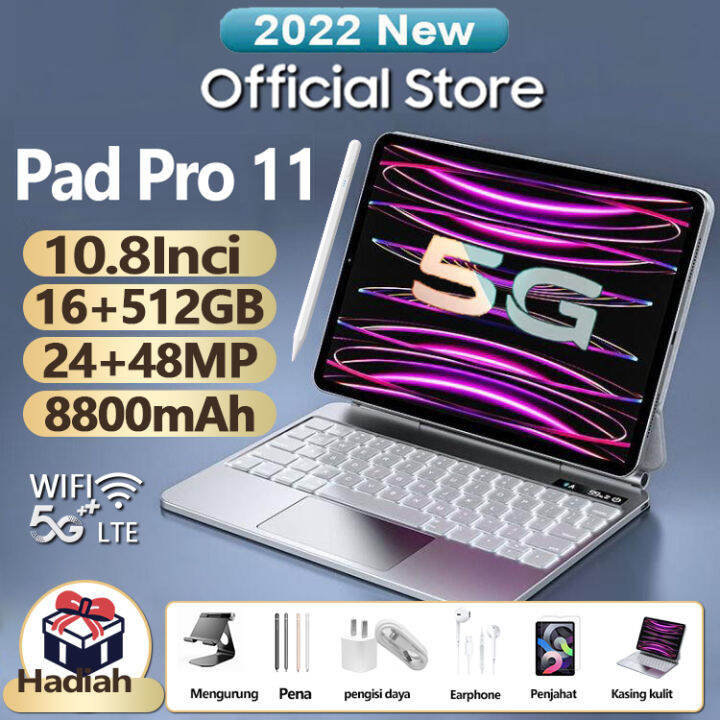 【BEBAS BIAYA KIRIM+COD】2022 Tablet Murah tablet asli 5G Baru Tab Pro11