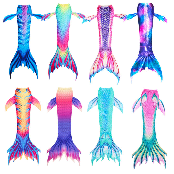 Girls' Swimsuit Fish Fins Mermaid Tail Colorful Flippers Children's ...