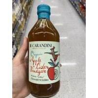 Organic Apple Cider Vinegar ( Carandini Brand ) 500 Ml. น้ำส้มสายชูหมัก จากแอปเปิ้ล ( ตรา คารันดินี ) ออร์แกนิค แอปเปิ้ล ไซเดอร์