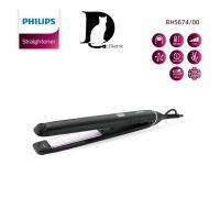 PHILIPS  เครื่องหนีบผม (แผ่นความร้อนเคลือบเซรามิค, ยาวพิเศษ 105 มม. (51-53W) รุ่น BHS674 สีดำ  ของแท้100% รับประกันศูนย์ฟิลิปส์