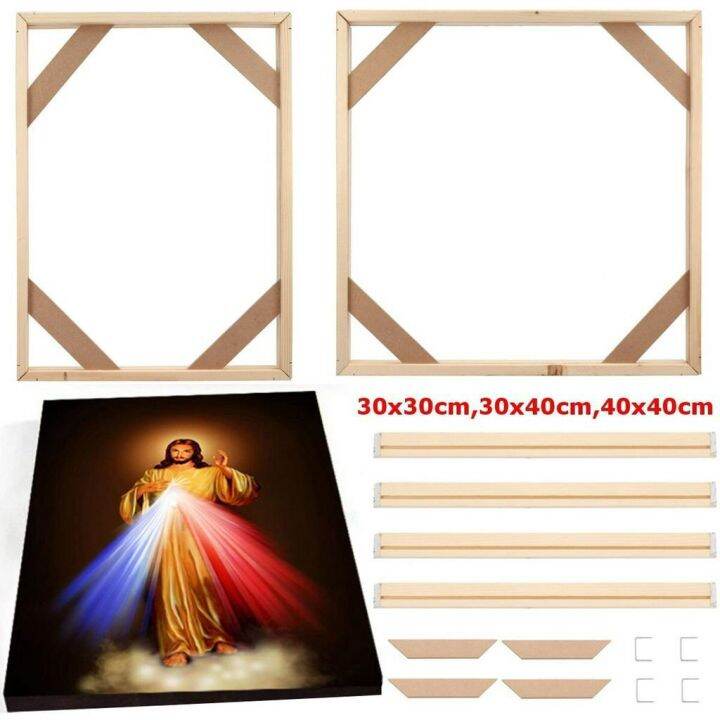 Natural Wood Frame for Canvas Oil Painting DIY Picture Wall Poster