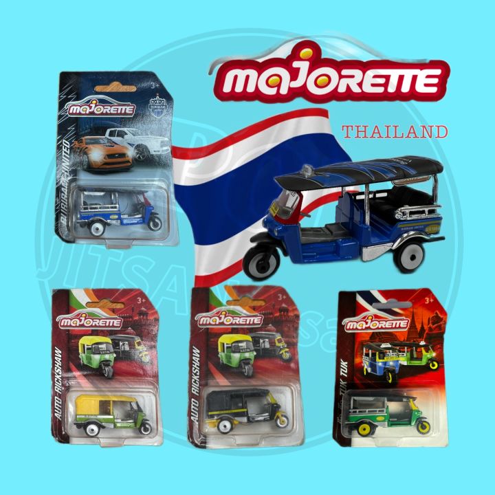 รถโมเดล-majorette-โมเดลรถเหล็ก-รถตุ๊กตุ๊ก-tuk-tuk-thailand-รถ-3-ล้อ-แท้-100