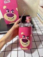 ส่งจากไทยวันนี้‼️แก้วน้ำพี่หมี Lotso สแตนเลสเก็บความเย็นร้อนสุดปัง ฮิตมากๆ??