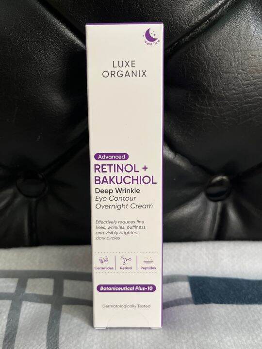 Luxe Organix Advanced Retinol + Bakuchiol Eye Overnight Cream 12g