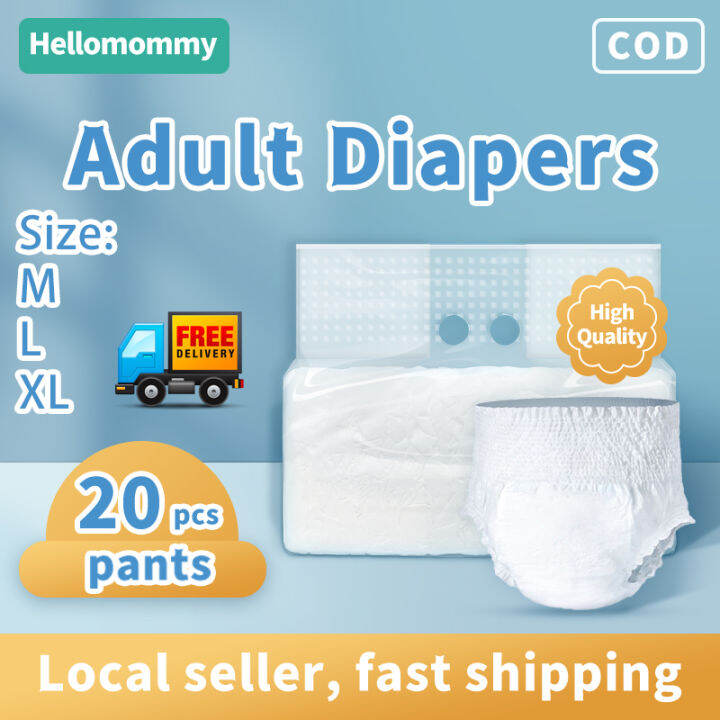Hellomommy Adult Diapers M/L/XL Pull up Pants Disposable Elderly