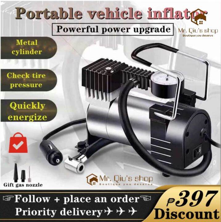 12V car air pump single cylinder car portable car electric tire multi