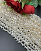 มุกมันฝรั่งขาวเกรด AAA สำหรับสร้อยคอเครื่องประดับ White AAA grade Potato pearl for jewelry necklaces.