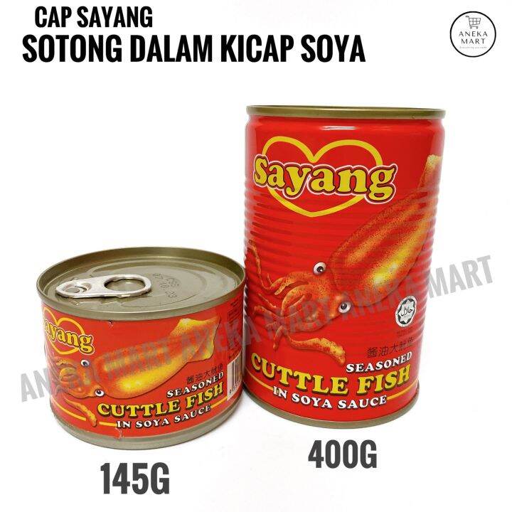 Sayang Canned Sotong Size Besarseasoned Cuttle Fish In Soya Sauce