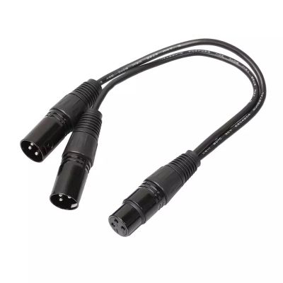 34ซม.3Pin XLR 1ชายหญิง2สายไมโครโฟน Y Audio Splitter สายไฟสำหรับผสมเครื่องบันทึก XLR 3พินชาย