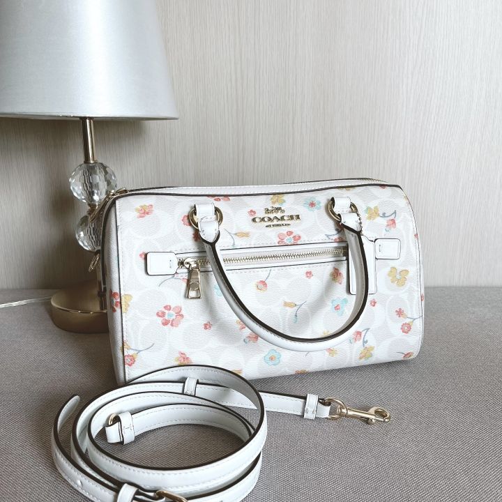 ของแท้100-กระเป๋าสะพาย-rowan-satchel-in-signature-canvas-with-mystical-floral-print-coach-c8615