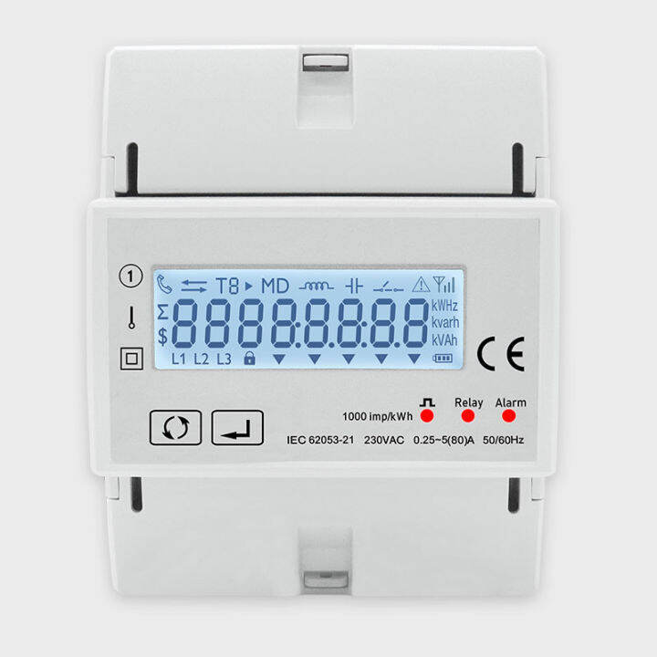 WiFi Tuya Multifunction Energy Meter Single Phase Din Rail Power Meter