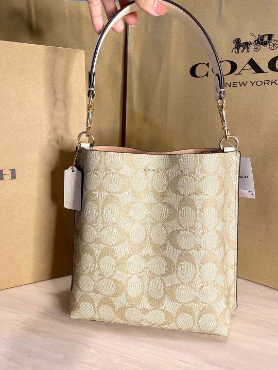 กระเป๋า-coach-outlet-แท้-รุ่น-ca582-mollie-bucket-bag-22-สีขาว